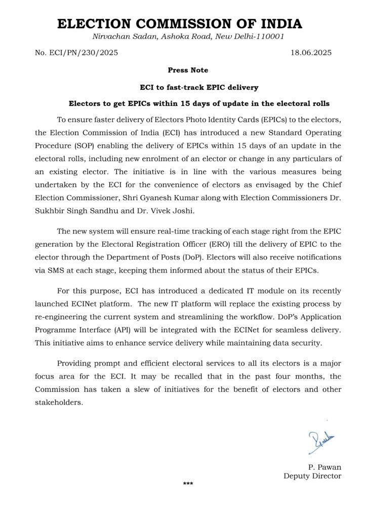 Voter Card latest News